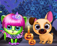 Scary makeover halloween pet salon