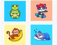Cartoon animal puzzle kutyás macskás ingyen játék