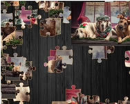 Christmas funny dog jigsaw